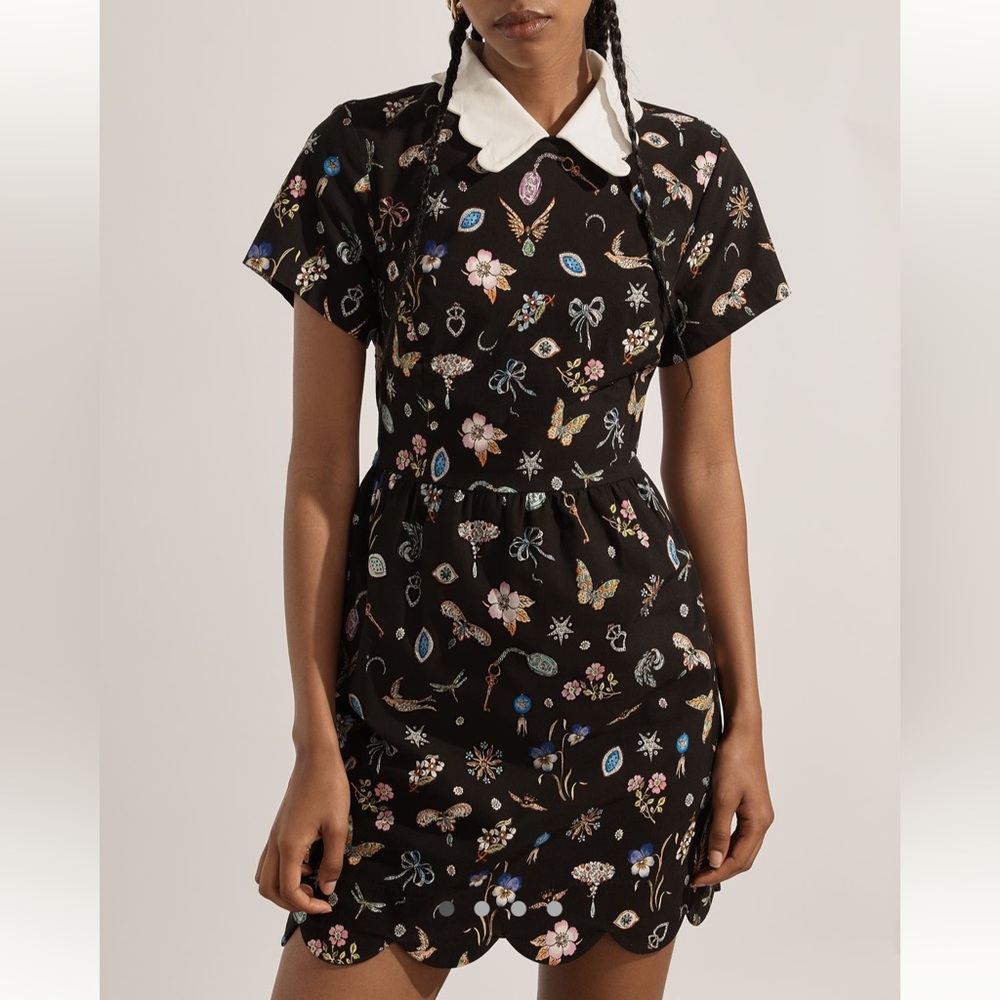 Maeve (Anthropologie) Collared Scallop Mini Dress – NWT – Size M